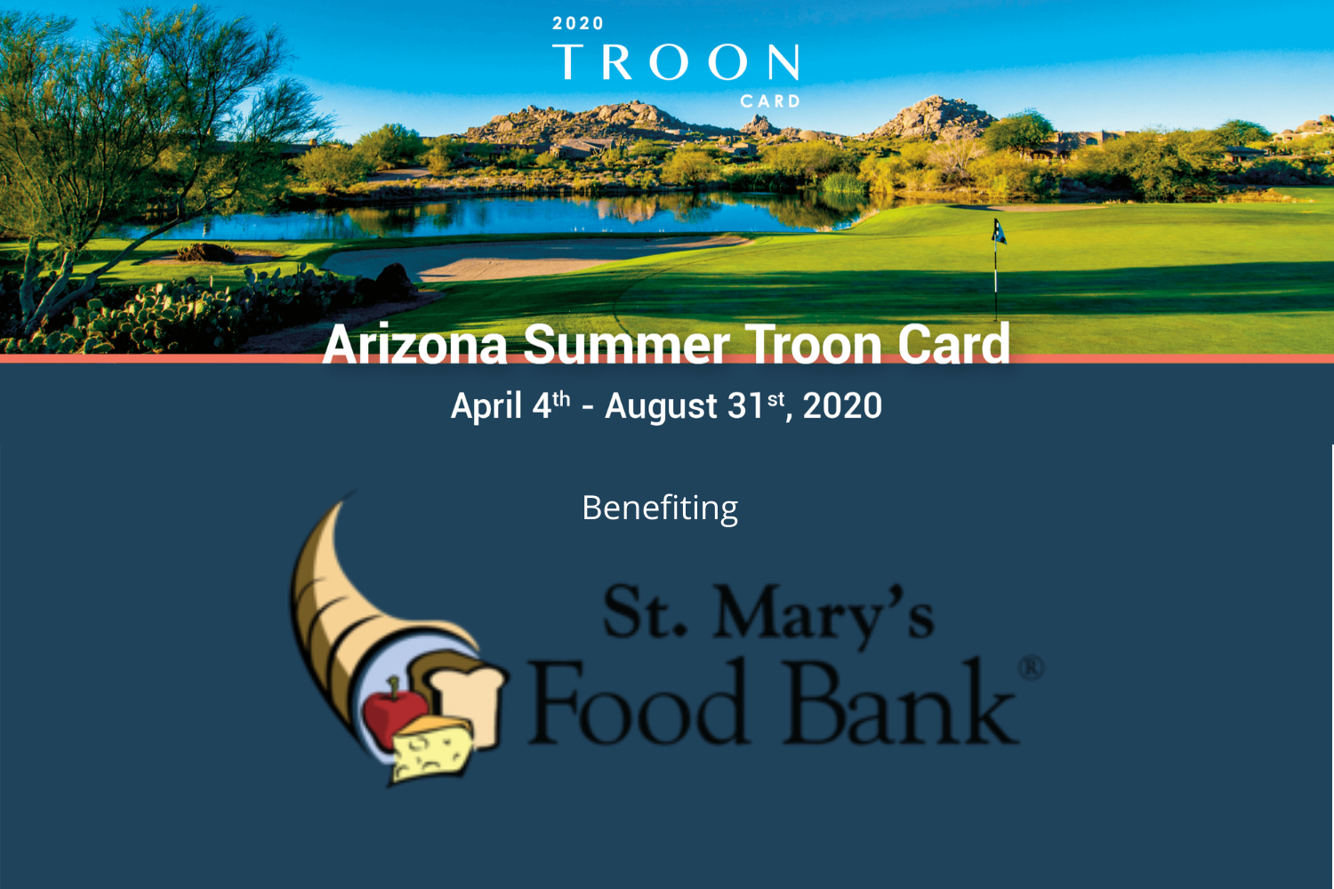 PORTION OF SUMMER TROON CARD SALES DONATED TO ST. MARY’S FOOD BANK