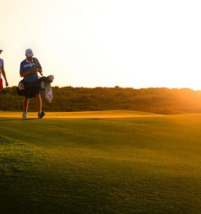 Golfers At Al Zorah Golf Club