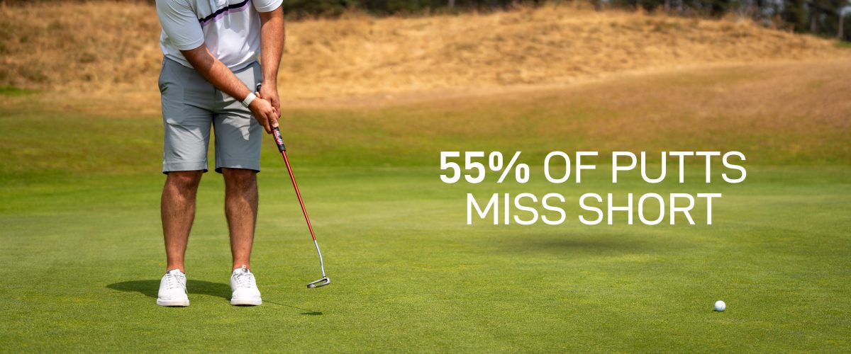 Shot Scope golfer putting: 55% of putts miss short